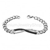 "I was born to love you" Titanium Lovers Bracelets