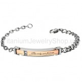"The only one forever" Titanium Lovers Bracelets