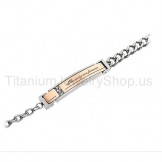 "The only one forever" Titanium Lovers Bracelets