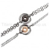 "I care for you so much" Titanium Lovers Bracelets