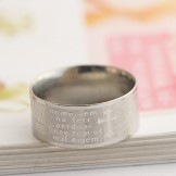 Bible Man Titanium Ring Cross