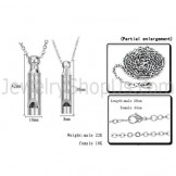 Titanium Silver Lovers Whistle Pendants with Free Chains 205