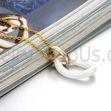 Ceramic Titanium women's Pendant with Gold Chain C736