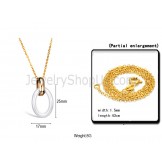 Ceramic Titanium women's Pendant with Gold Chain C736