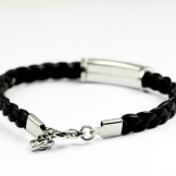 Fine edition titanium leather bracelet
