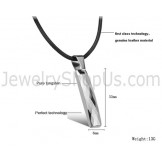 Rectangle Tungsten High Polish Men's Pendant C631