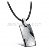 Tungsten Silver High Polish Pendant C632