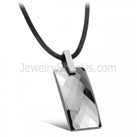 Tungsten Silver High Polish Pendant C632