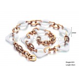 Ceramic Rose Gold Titanium Necklace C749