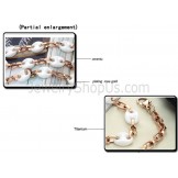 Rose Gold Titanium Ceramic Necklace C741