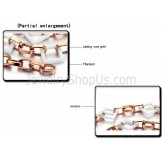 Rose Gold Titanium Square Ceramic Necklace C747