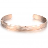 Tungsten Rose Gold High Polish Bangle C895