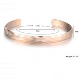 Tungsten Rose Gold High Polish Bangle C895