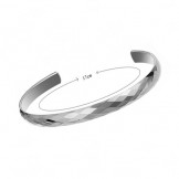 Tungsten Silver High Polish Bangle C897