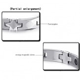 Healthy High Polish Tungsten Bracelet with Energy Magnetic Stone C938