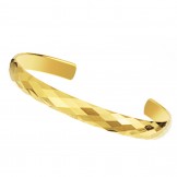 High Polish Tungsten Gold Intricate Multifaceted Design Bracelet Couple Bangles C893
