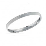 Silver Tungsten High Polish Couple Bangles C890