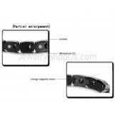 Anti-fatigue Black Ceramic Bracelet with Rhinestones C415