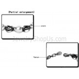 Black and White Ceramic Sweetheart Titanium Bracelet C426