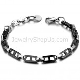 Black Ceramic Figure "8" Titanium Bracelet C432