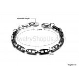 Black Ceramic Figure "8" Titanium Bracelet C432