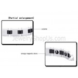 White and Black Ceramic Bracelet with Energy Magnetic Stone C414
