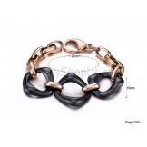 Blcak Ceramic and Rose Gold Titanium Bracelet C425