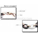 Black and White Ceramic Circle Bracelet C437