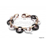 Black and White Ceramic Circle Bracelet C437