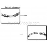 Black and White Staggered Ceramic Figure "8" Bracelet C432