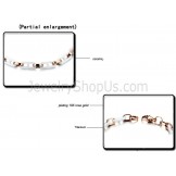 White Ceramic Figure "8" and Rose Gold Titanium Bracelet C426