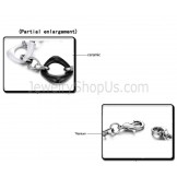 Black and White Ceramic Titanium Bracelet C407