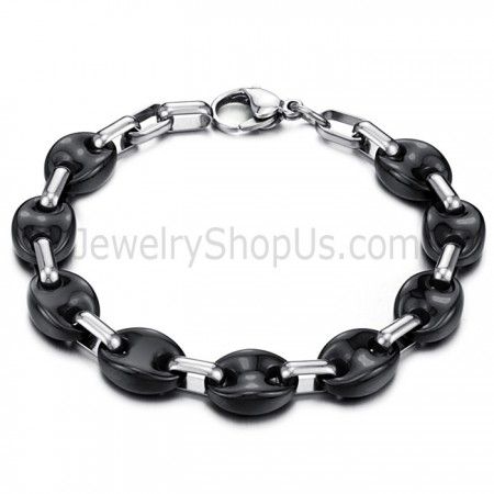 Black Ceramic and Titanium Bracelet C423