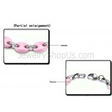 Pink Ceramic and Titanium Bracelet C423
