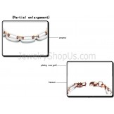 White Ceramic and Rose Gold Titanium Bracelet C427