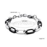 Black and White Ceramic Circle Bracelet C426