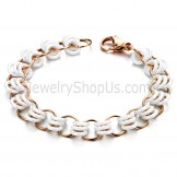 White Ceramic Circle Bracelet C431