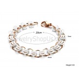 White Ceramic Circle Bracelet C431