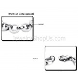 White Ceramic Circle Titanium Bracelet C406