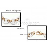 White Ceramic and Rose Gold Titanium Bracelet C406