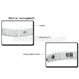 Healthy White Ceramic Couple Bracelet with Rhinestones C419