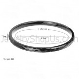 Ceramic Intricate Multifaceted Design Bangle (Black, White) C871