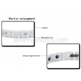 Healthy White Ceramic Bracelet with Rhinestones C415