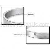Tatanium "Endless Love" Couple Bangles with Rhinestones C870