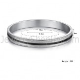 Tatanium Rose Gold and Black Couple Bangles C869