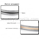 Tatanium Rose Gold and Black Couple Bangles C869