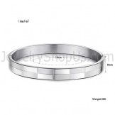 Tatanium Simple-grid Couple Bangles C855