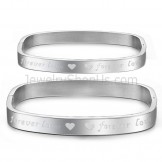 Tatanium Square "Foreverlove" Couple Bangles C865