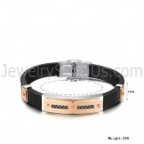 Titanium with Silicone Magnetic Energy Health Men's Bracelet C703