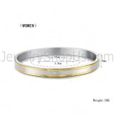 Tatanium Black and Gold "True Love Forever" Couple Bangles with Rhinestones C875